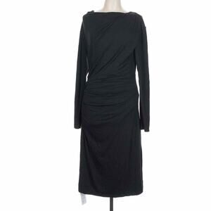 MM. LAFLEUR Annabel Black Midi Dress Stretch Business Casual Size Large